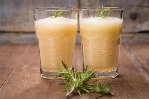 Melon smoothie Foto stock