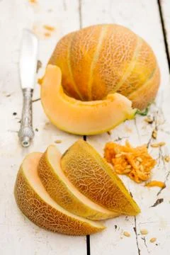 Melon on the table Stock Photos