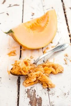Melon on the table Stock Photos