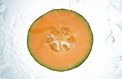 Melon Water Splash Stock Photos