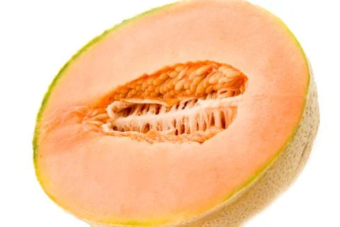 Melon on white background Stock Photos