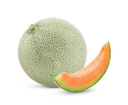 Melon on white background Stock Photos