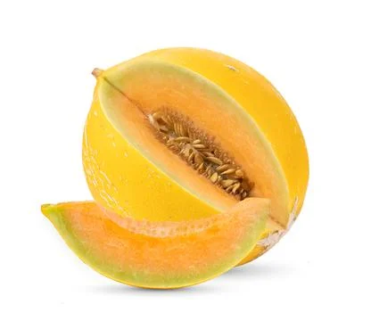 Melon on white background Stock Photos