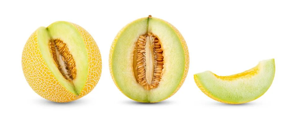 Melon on white background Stock Photos