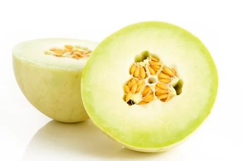Melon on white Stock Photos