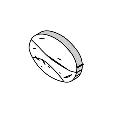 Melon yellow isometric icon vector illustration Stock Illustration