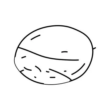 Melon yellow line icon vector illustration Stock Illustration