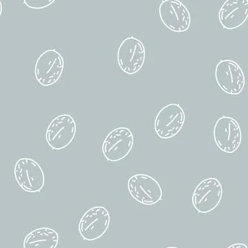Melon yellow line seamless pattern 库存插图