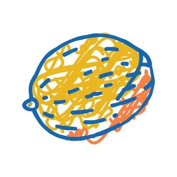 Melon yellow one icon doodle illustration Stock Illustration