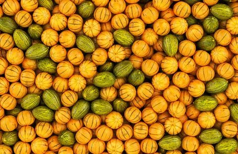 Melons background, wallpaper. 3D rendering Stock Illustration
