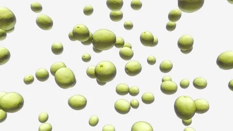 Melons Floating in an Empty White Space 库存影片 72299646