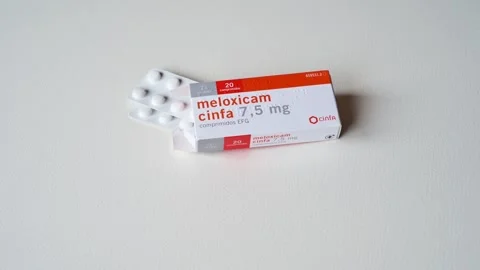 Meloxicam Cinfa 7.5 Mg Box Blister Pack For Pain Relief And Anti-Inflammatory Stock Footage 325418038