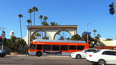 Melrose Gate at Paramount Pictures Stock Footage 94382064