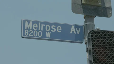Melrose Street Sign Stock Footage