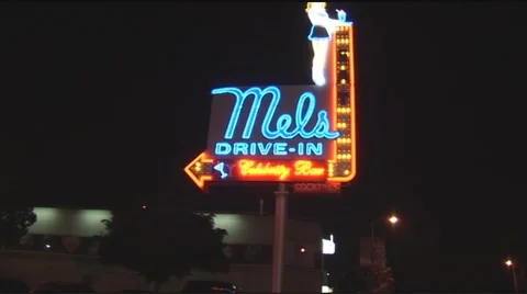 Mels Diner sign 動画素材 1107643