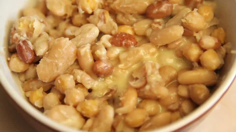Melt cheese on beans Stock Footage 36727206