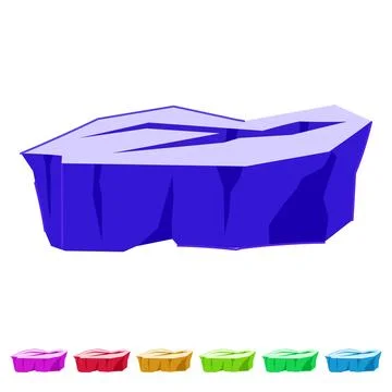 Melt ice crack vector cartoon graphic Stock Illustration