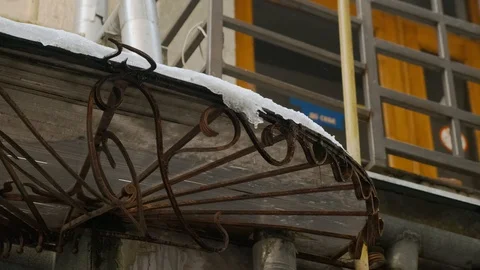 Melt water flows down the visor. 4k Stock Footage 103284216