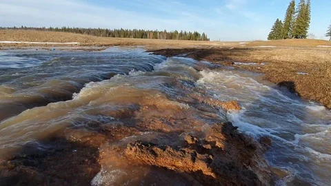 Melt water rivers Stock Footage 127565507