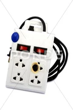 Meltdown and burn power bar plug Stock Photos