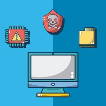 Meltdown and spectre 스톡 일러스트