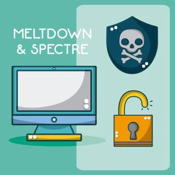 Meltdown and spectre 스톡 일러스트