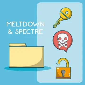 Meltdown and spectre 스톡 일러스트
