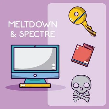 Meltdown and spectre 스톡 일러스트