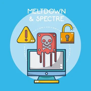 Meltdown and spectre 库存插图