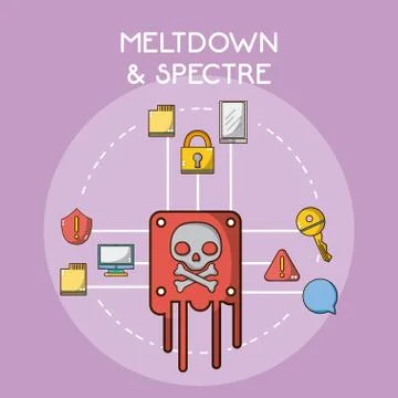 Meltdown and spectre 库存插图