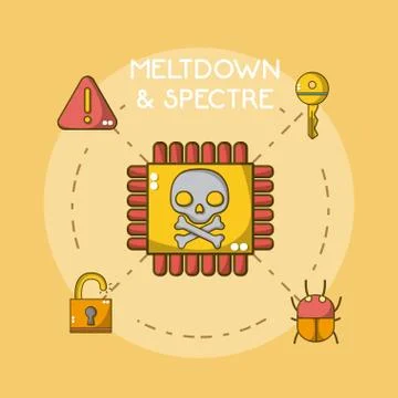 Meltdown and spectre Illustrazione stock