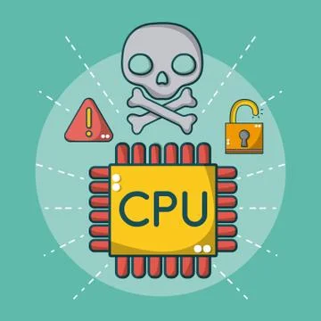 Meltdown and spectre 库存插图
