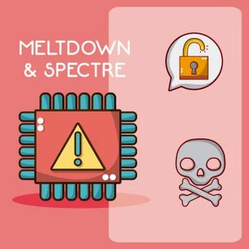Meltdown and spectre 스톡 일러스트