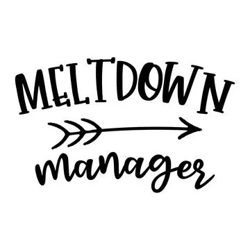 Meltdown manager typography design Stock Illustration