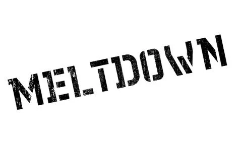 Meltdown rubber stamp Stock Illustration