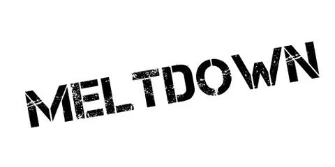 Meltdown rubber stamp Stock Illustration
