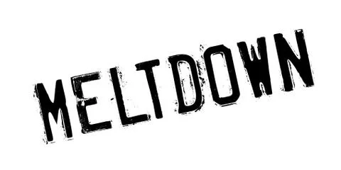 Meltdown rubber stamp Stock Illustration