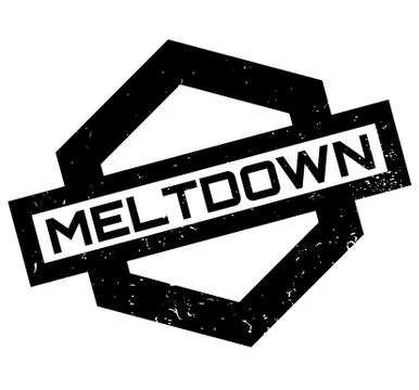 Meltdown rubber stamp Stock Illustration