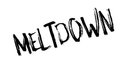 Meltdown rubber stamp Stock Illustration