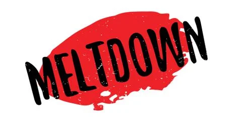 Meltdown rubber stamp Stock Illustration