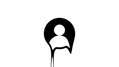 Melted Avatar Icon in Black and White Motion Graphic Stock Footage 327761505