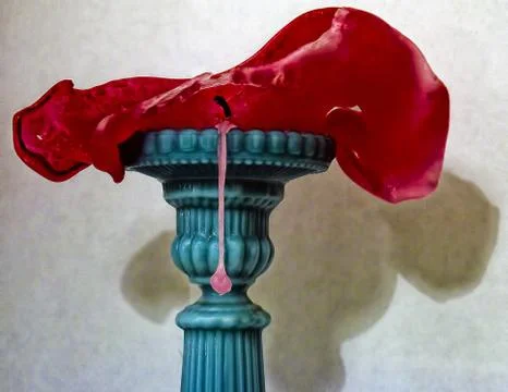 Melted candle Stock Photos