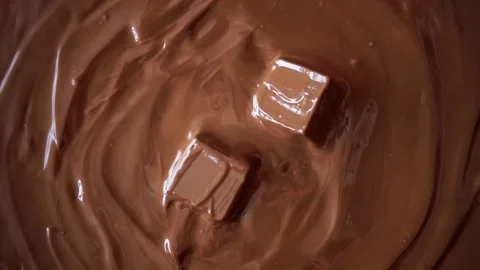 Melted chocolate background, slow motion close up shot Stock Footage 131673031