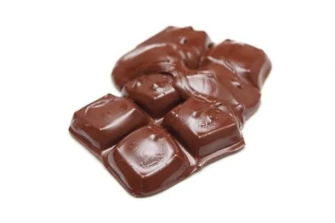 Melted chocolate bar Stock Photos