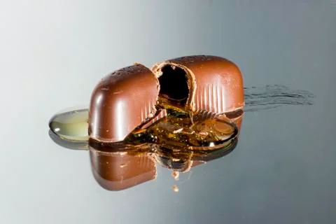 Melted chocolate  candy Stock Photos