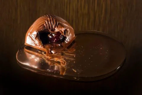 Melted chocolate  candy Stock Photos