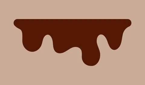 Melted chocolate drip simple shape. Perfect for dessert design, sweet packa.. Illustrazione stock