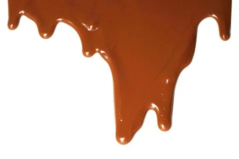 Melted chocolate dripping Stock Photos