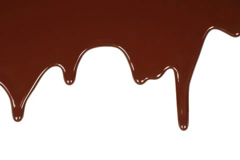 Melted chocolate dripping Stock Photos