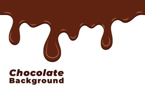 Melted chocolate dripping. Vector illustration. Eps 10. Chocolate background Stock Illustration